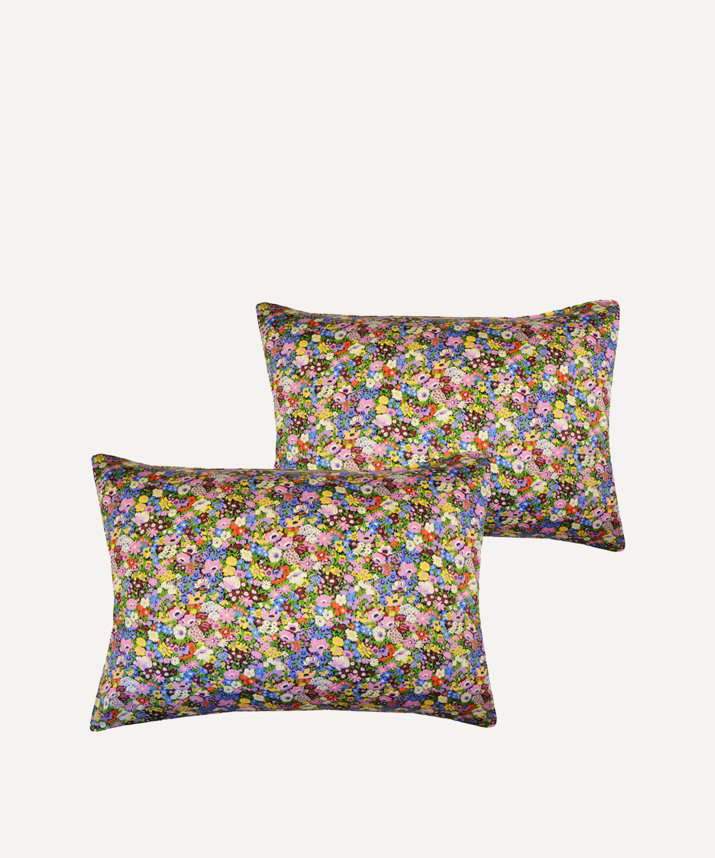 Coco & Wolf - Thorpeness Plum Silk Satin Pillowcases Set of Two image number 0