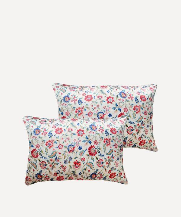 Coco & Wolf - Eva Belle Raspberry Silk Satin Pillowcases Set of Two image number 0