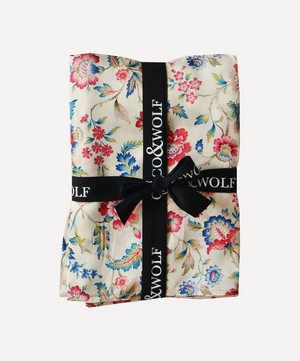 Coco & Wolf - Eva Belle Raspberry Silk Satin Pillowcases Set of Two image number 3