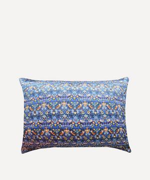 Coco & Wolf - Strawberry Thief Cobalt Silk Satin Pillowcases Set of Two image number 2