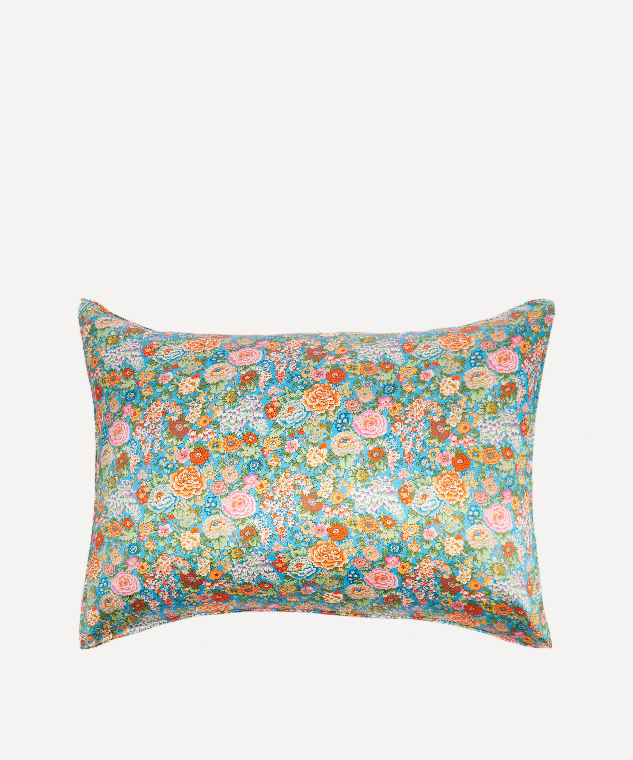 Coco & Wolf - Elysian Day Teal Silk Satin Pillowcases Set of Two image number 0
