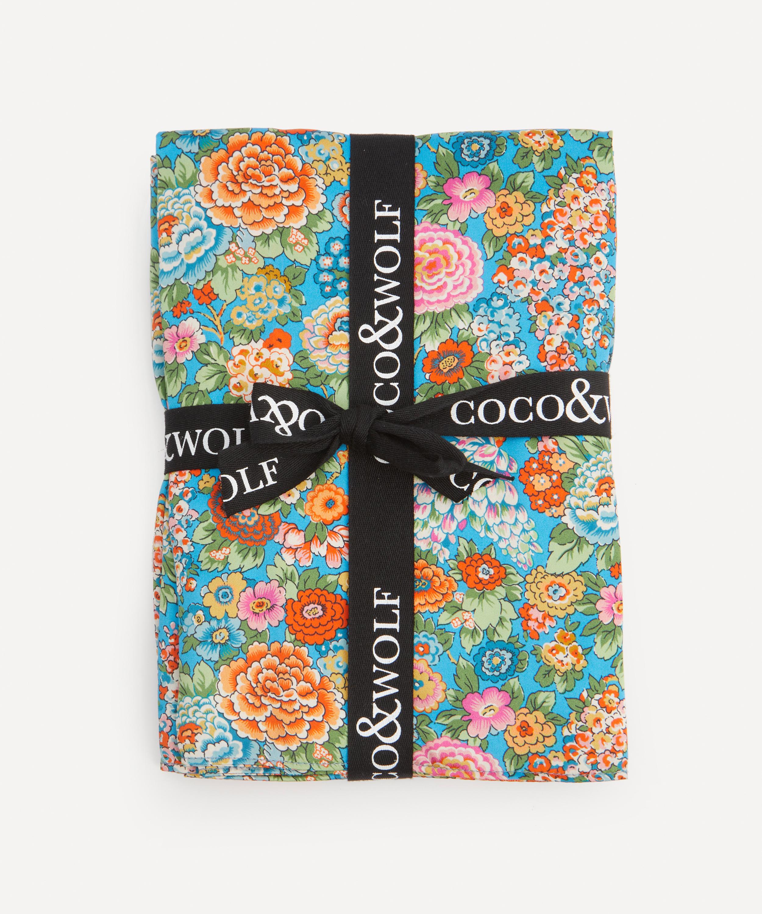 Coco & Wolf - Elysian Day Teal Silk Satin Pillowcases Set of Two image number 2