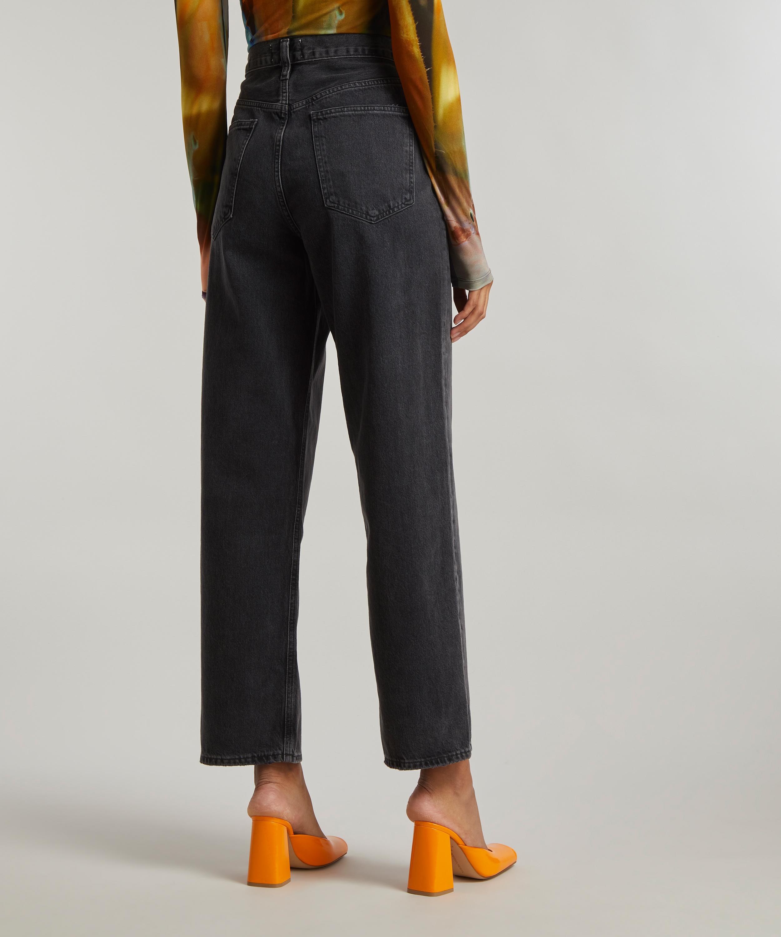 Crisscross High-Rise Straight Jeans