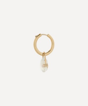 Pascale Monvoisin - 9ct Gold Orso Moonstone and Diamond Drop Earring image number 2