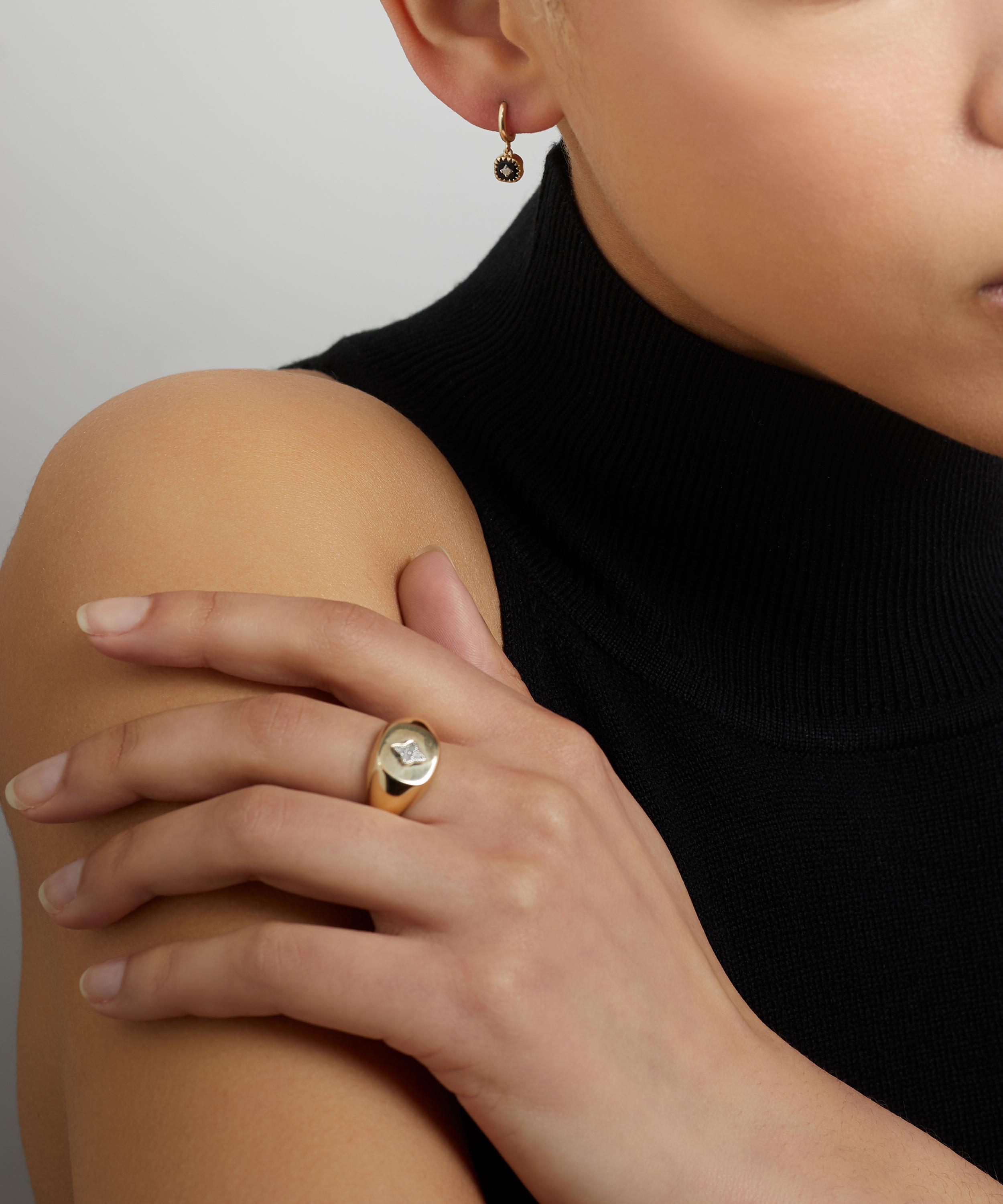 Pascale Monvoisin - 9ct Gold Pierrot Hoop Earring image number 1