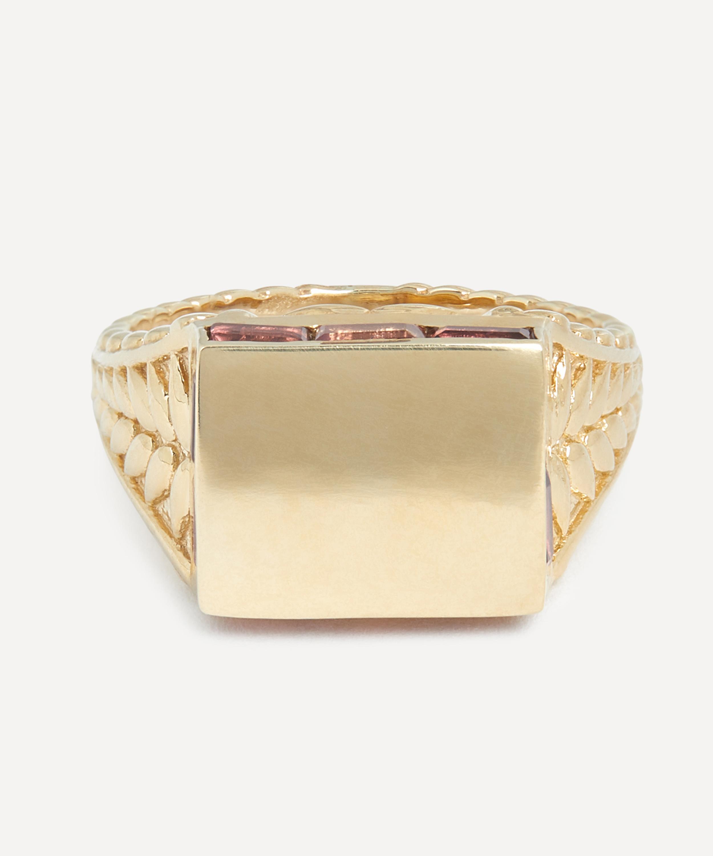 Pascale Monvoisin - 9ct Gold Poppy Tourmaline Signet Ring image number 