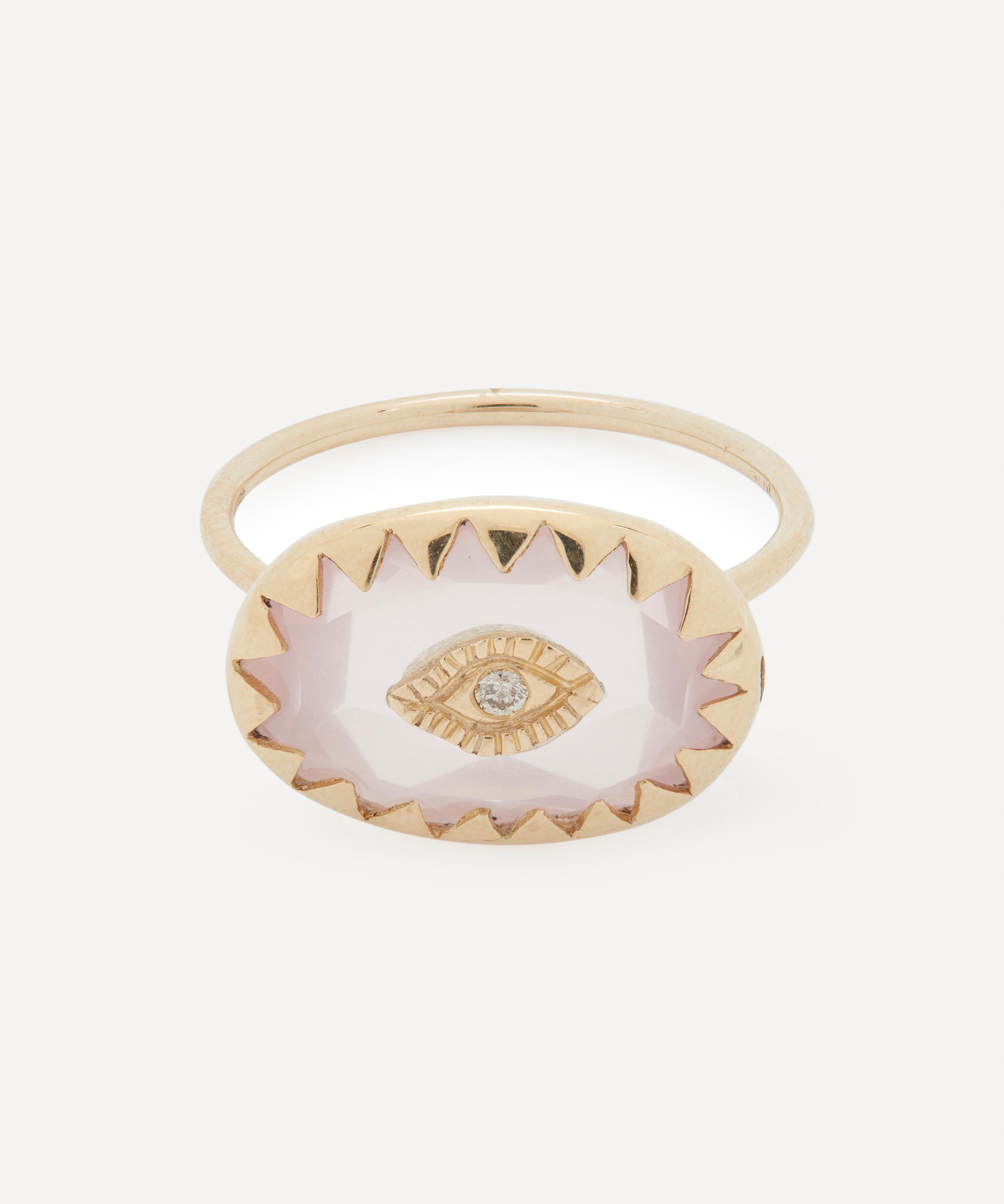 Pascale Monvoisin - 9ct Gold Squad Rose Quartz Ring image number 0