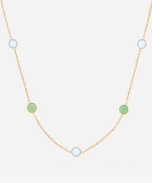 Auree - 18ct Gold-Plated Vermeil Silver Antibes Chrysoprase and Blue Chalcedony Necklace image number 0