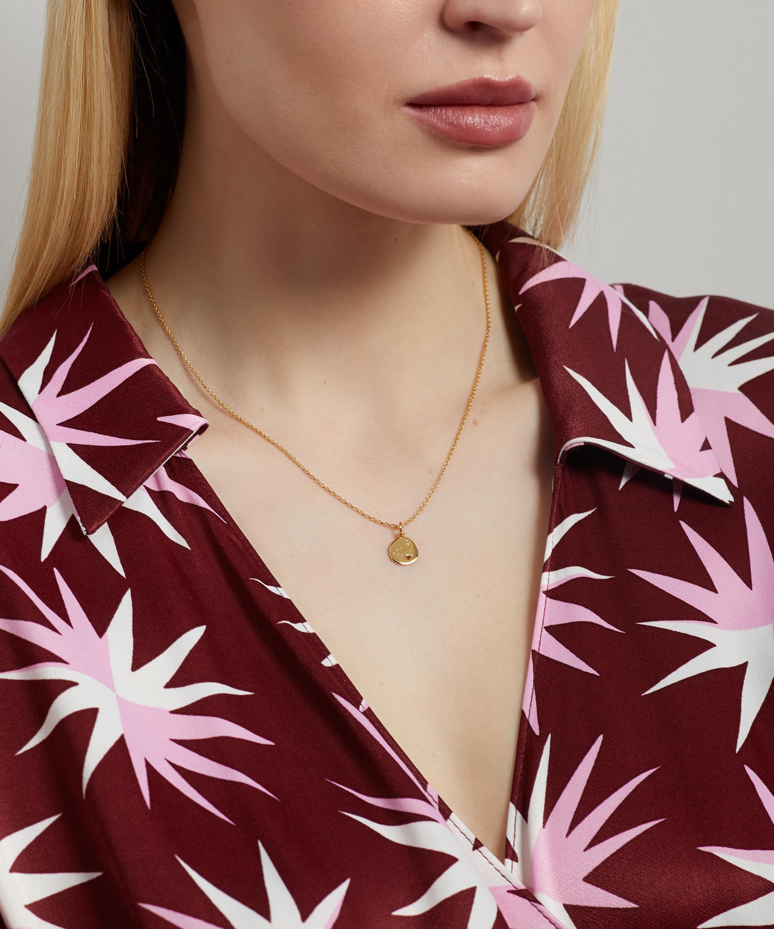 Auree - 18ct Gold-Plated Vermeil Silver Inari Capricorn Zodiac Pendant Necklace image number 1