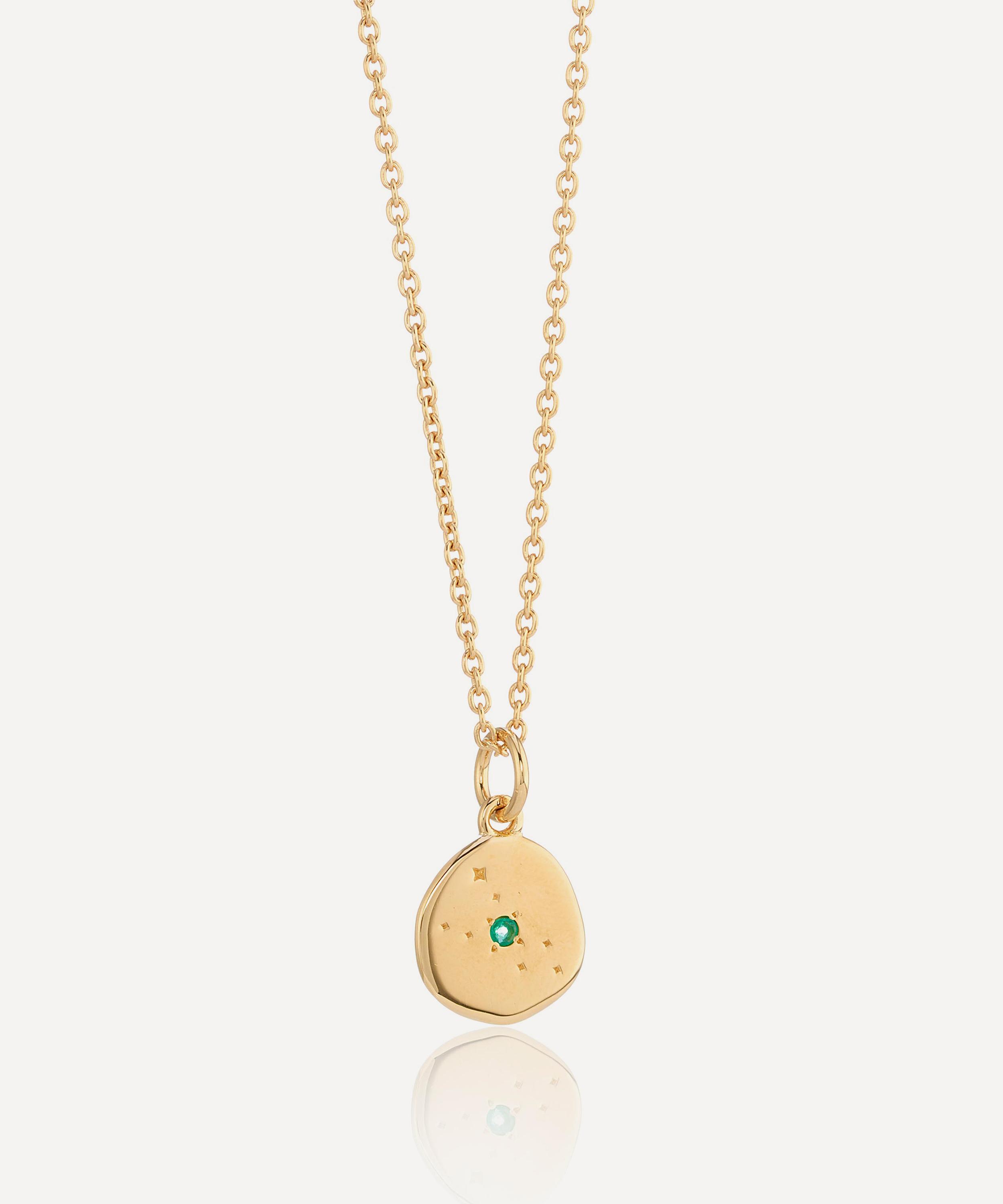 Auree - 18ct Gold-Plated Vermeil Silver Inari Taurus Zodiac Pendant Necklace image number 0