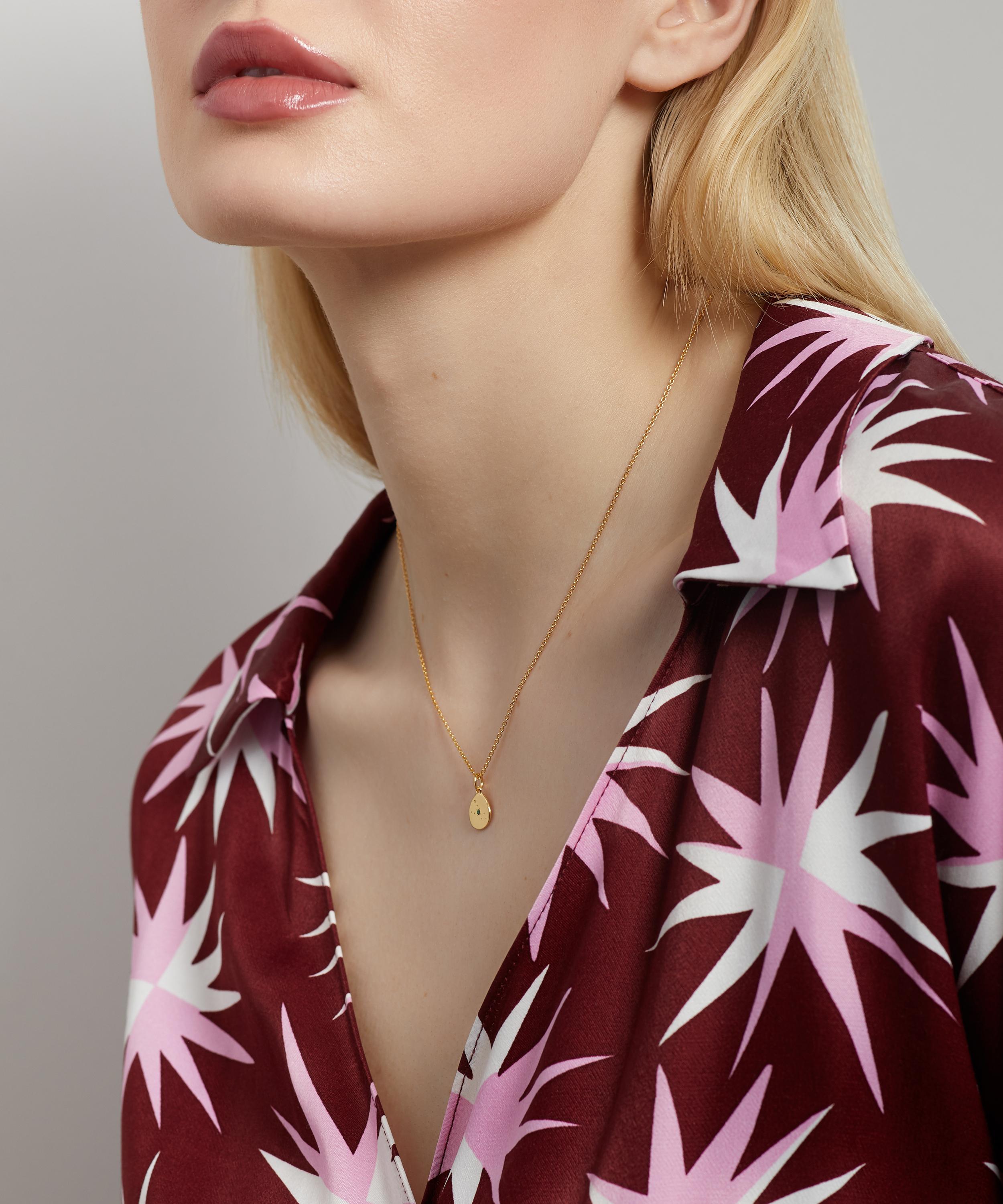 Auree - 18ct Gold-Plated Vermeil Silver Inari Taurus Zodiac Pendant Necklace image number 1