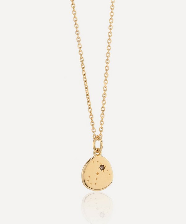 Auree - 18ct Gold-Plated Vermeil Silver Inari Scorpio Zodiac Pendant Necklace image number null