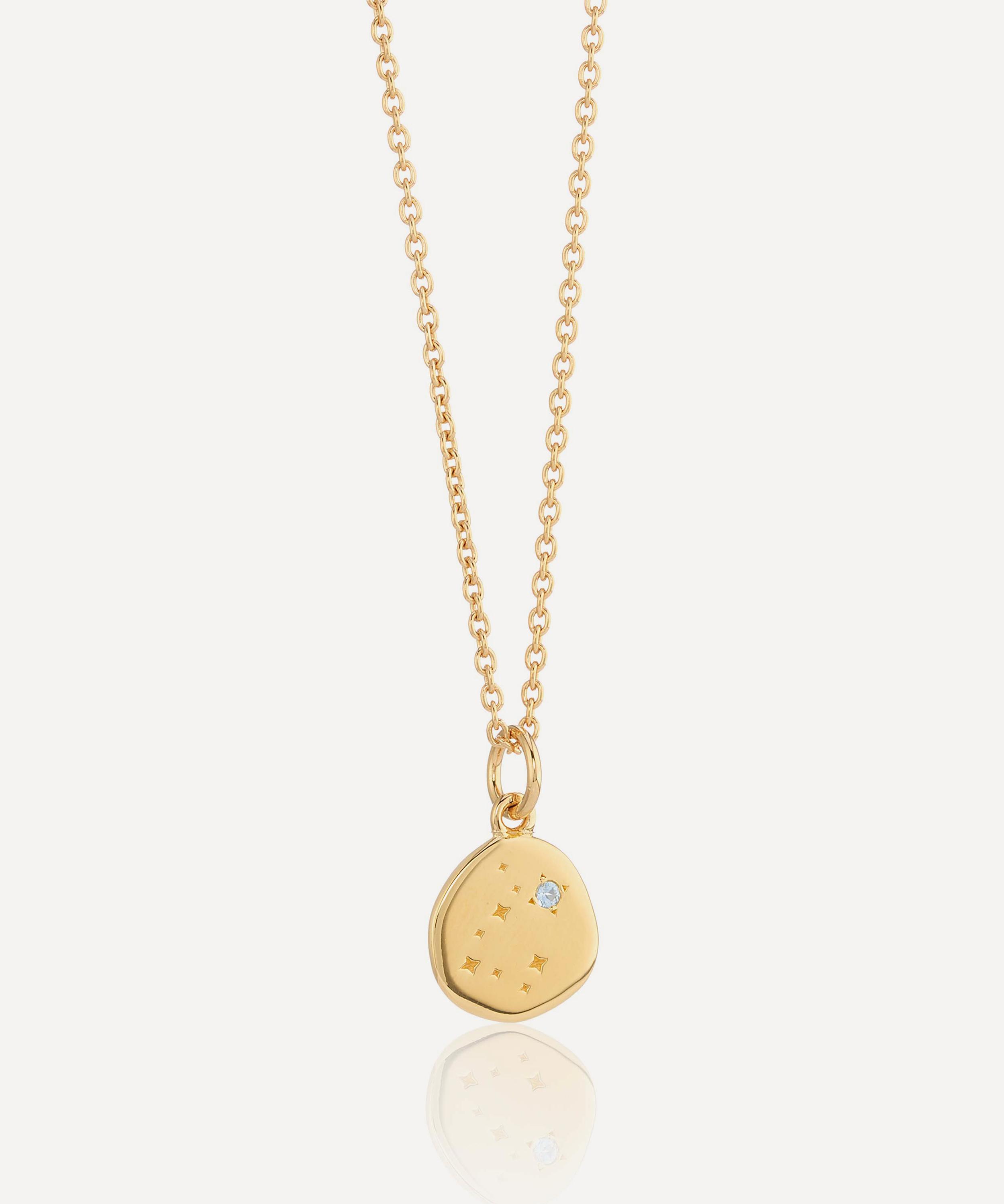 Auree - 18ct Gold-Plated Vermeil Silver Inari Sagittarius Zodiac Pendant Necklace