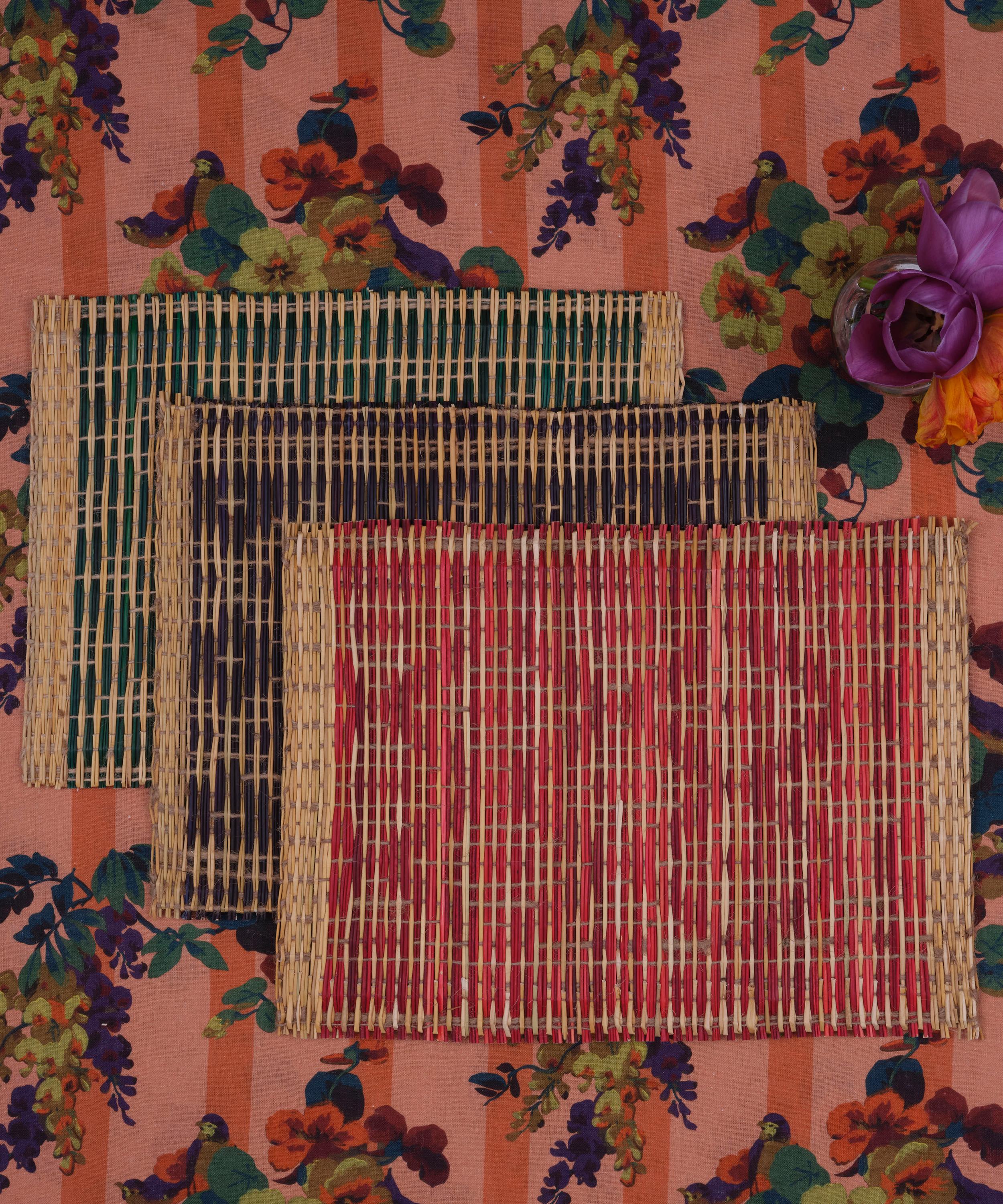 Cabana - Ikat Blue 55x35cm Placemats Set of Two image number 1