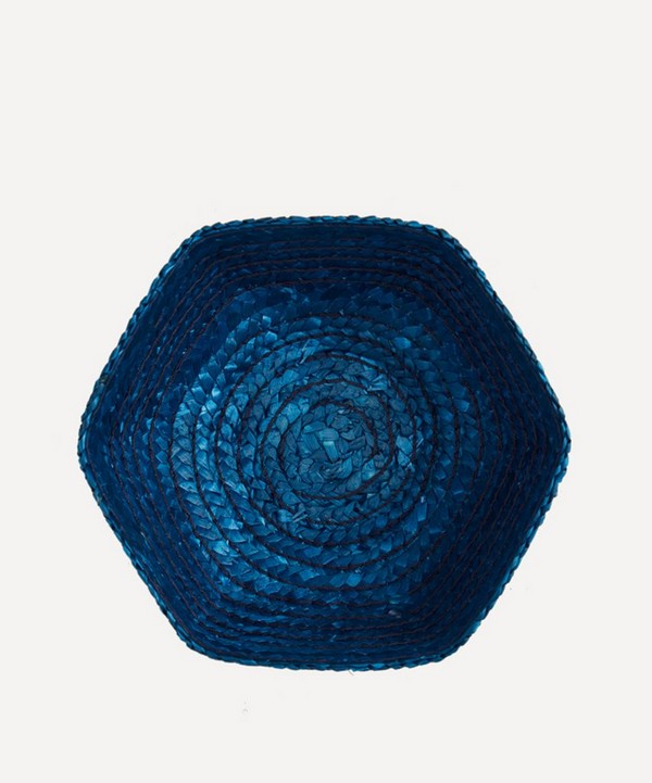 Cabana - Small Blue Raffia Basket image number null