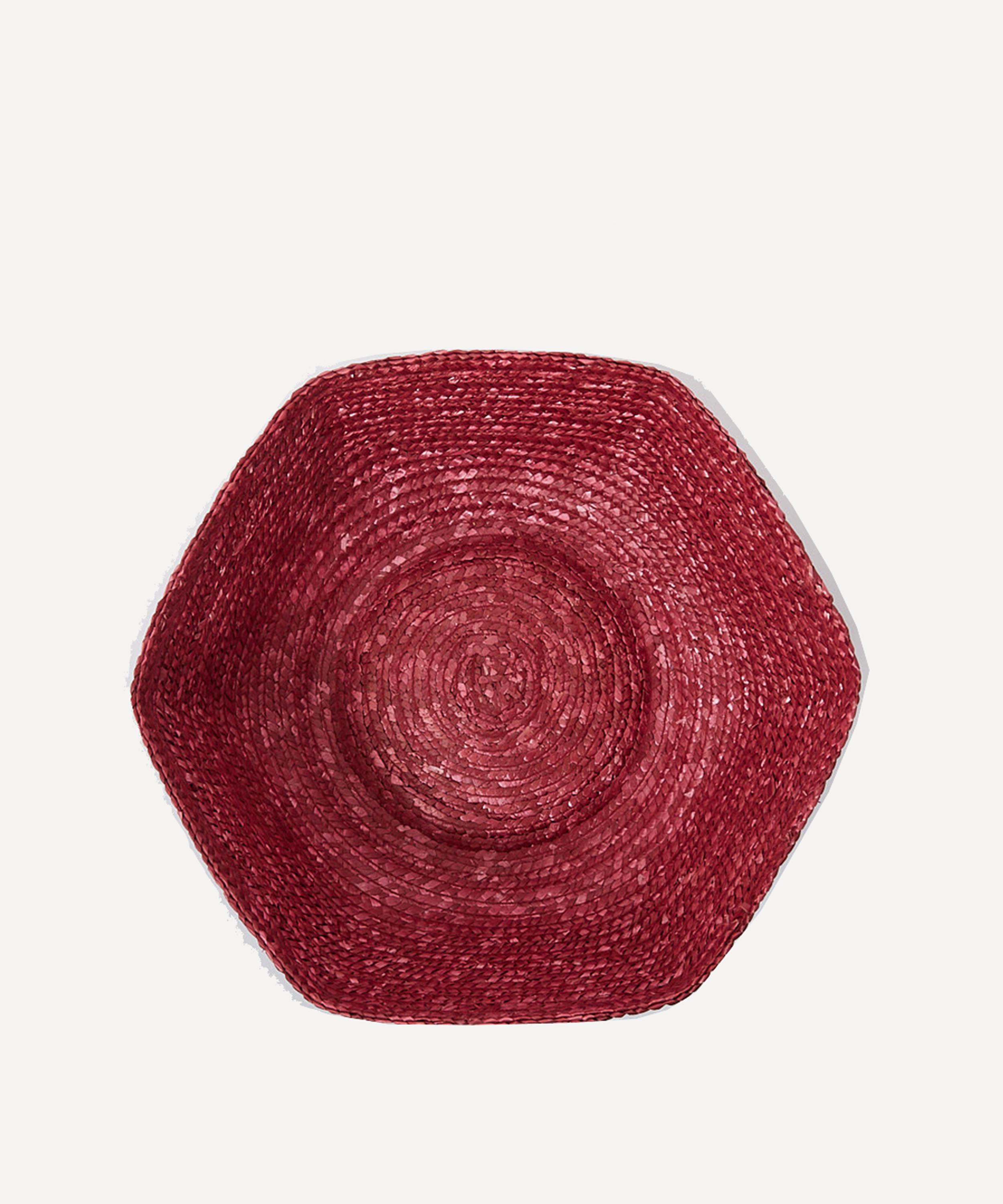 Cabana - Small Red Raffia Basket image number 0