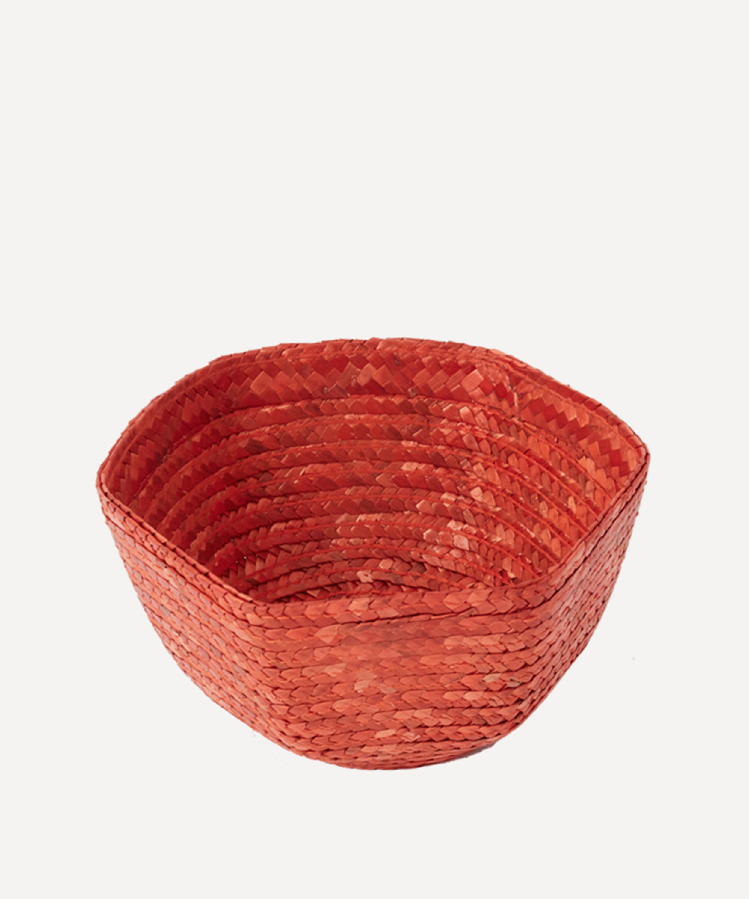 Cabana - Large Red Raffia Basket image number 0