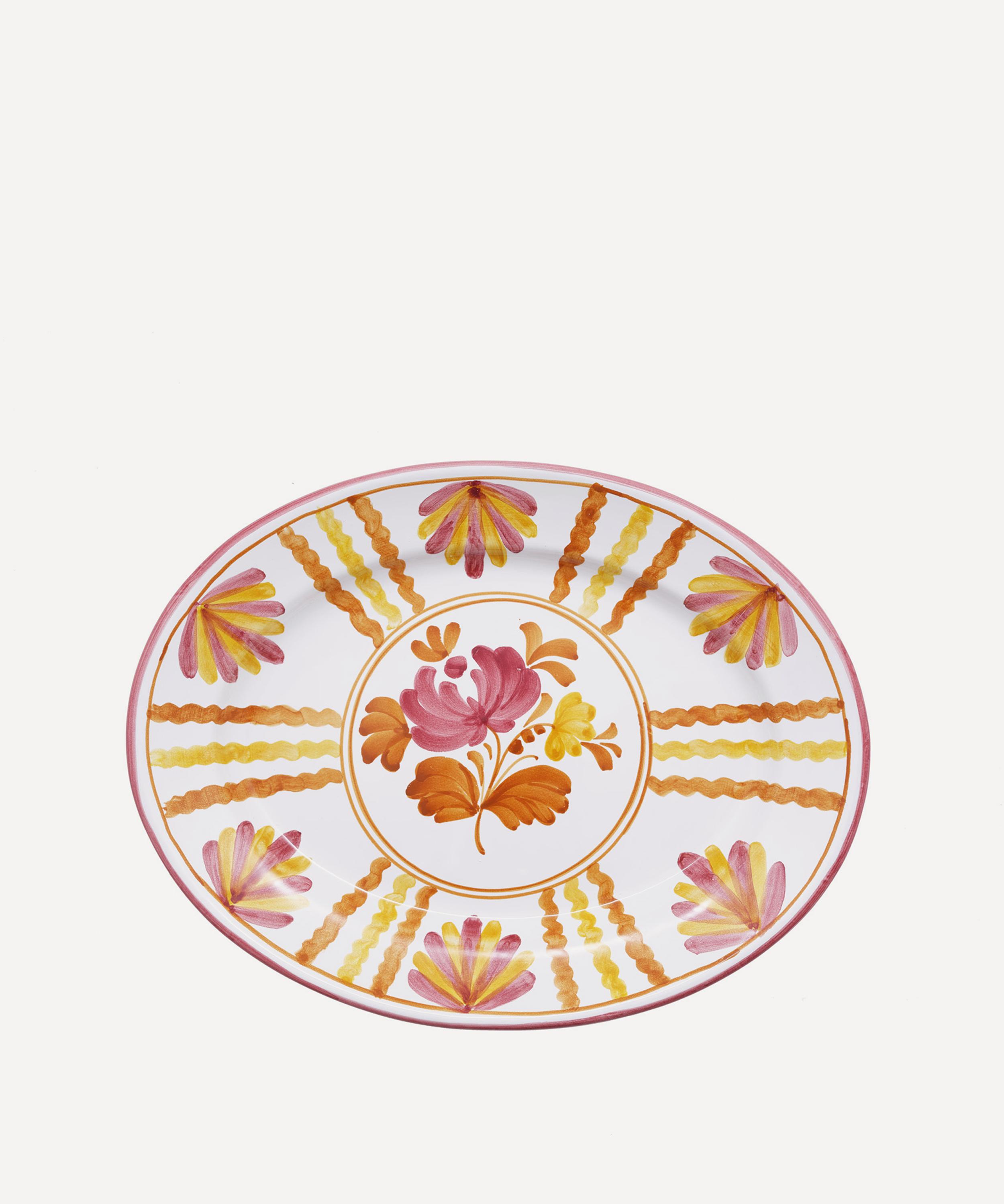 Cabana - Blossom Oval Serving Platter Yellow image number 0