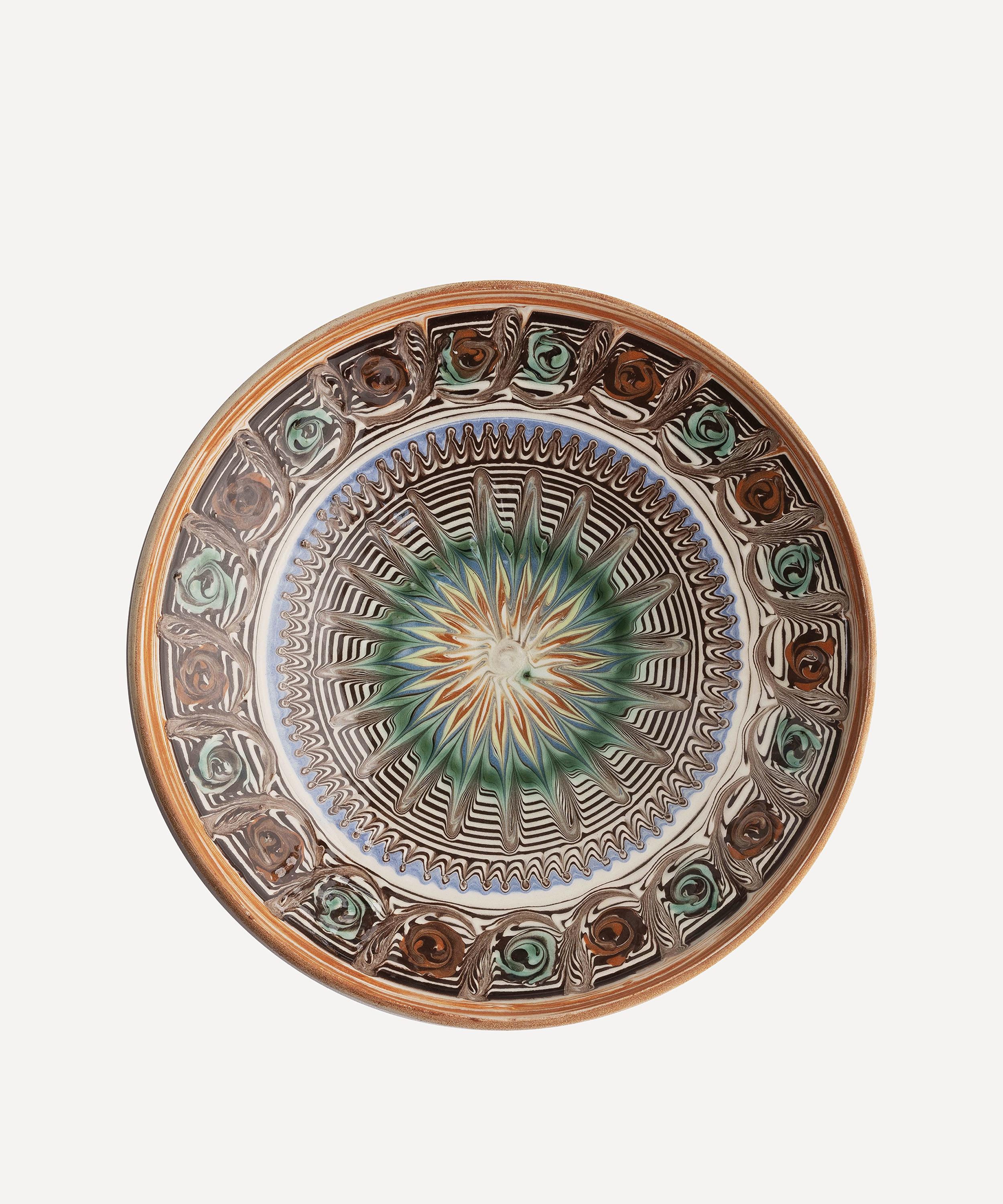 Cabana - Horezu Ceramic Dinner Plate Green image number 0