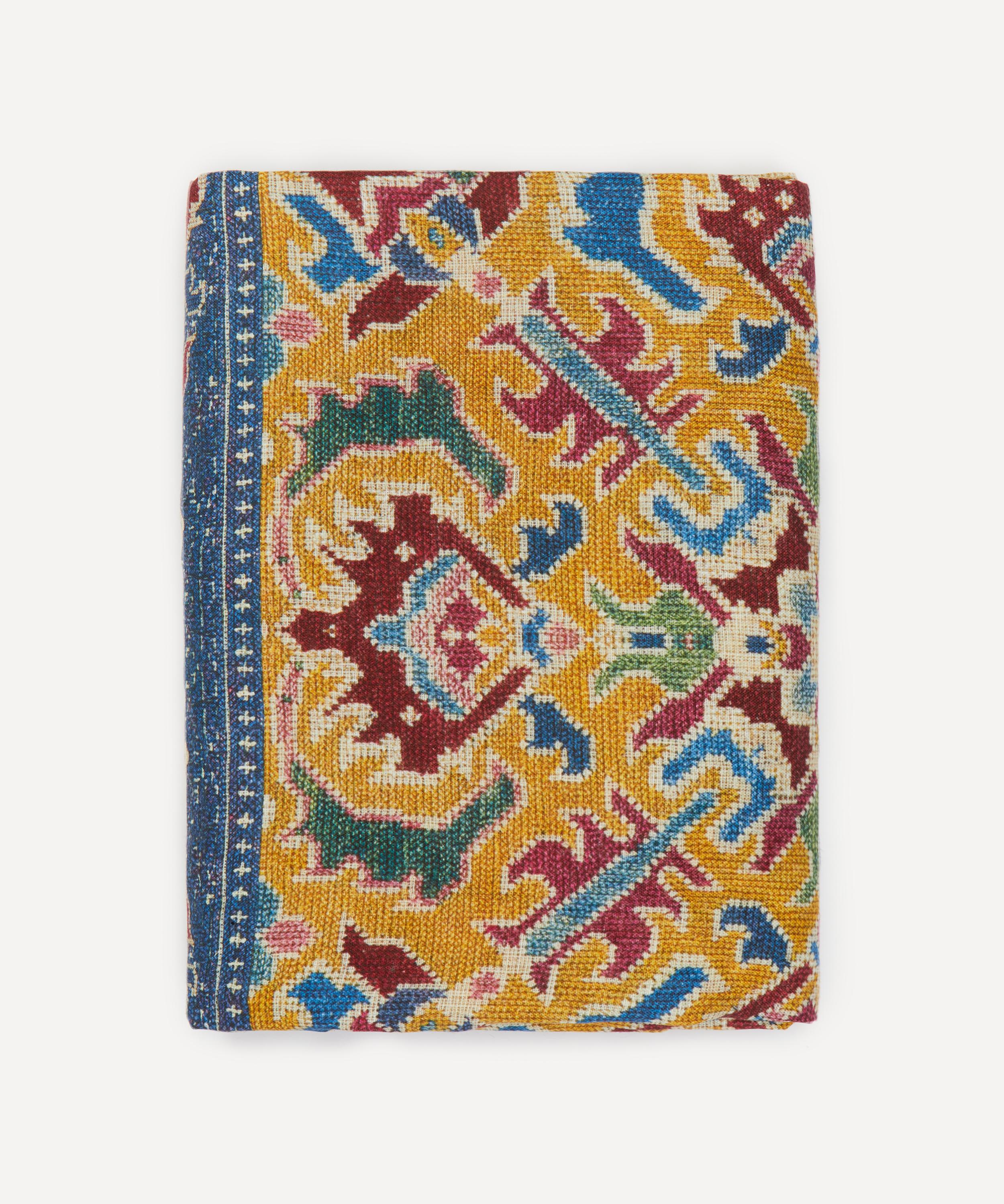 Cabana - Fiamma Yellow Square 250x250cm Linen Tablecloth image number 0