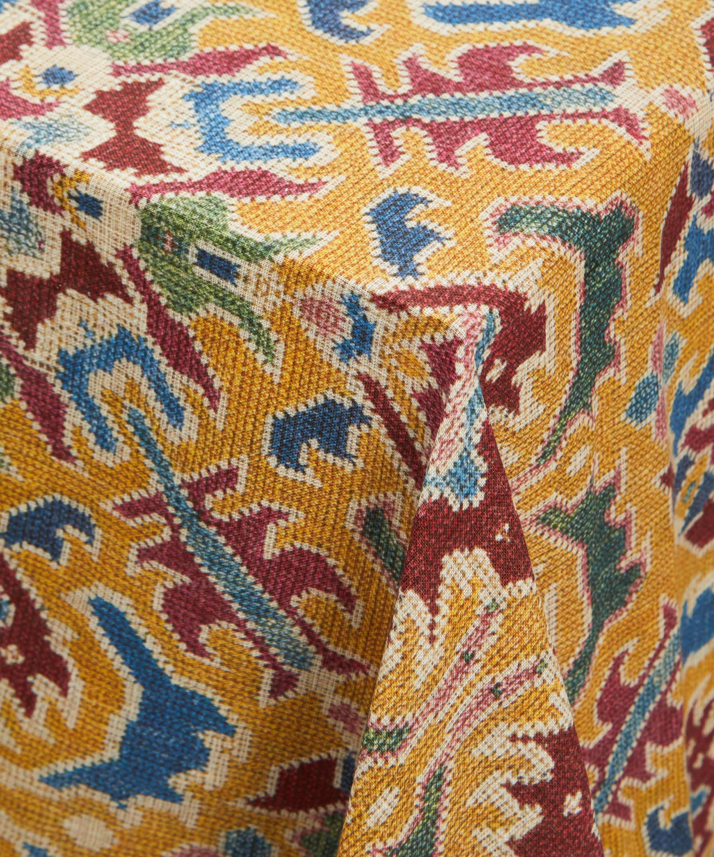 Cabana - Fiamma Yellow Square 250x250cm Linen Tablecloth image number 1
