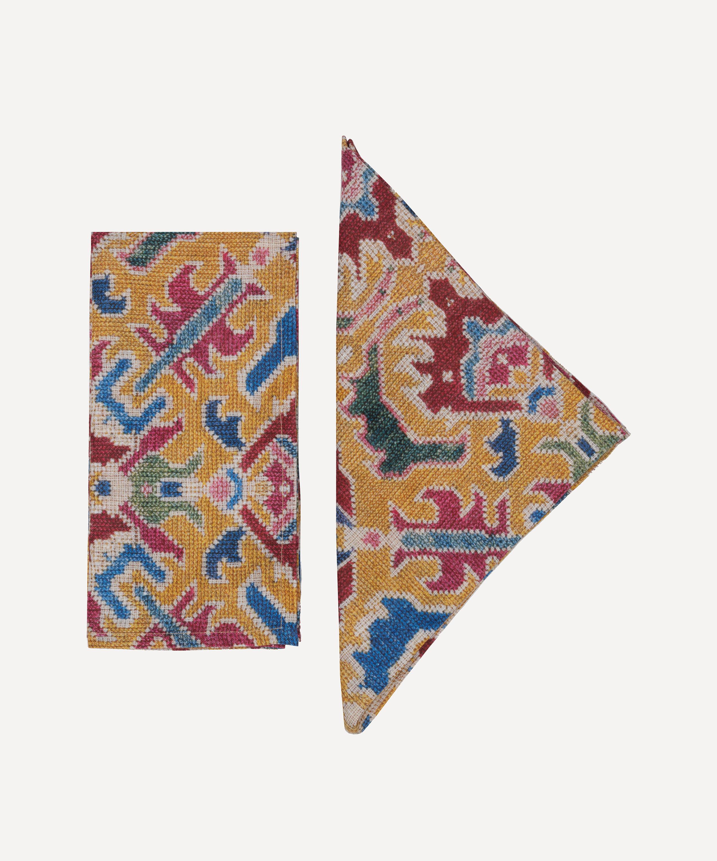 Cabana - Fiamma Yellow 50x50cm Linen Napkins Set of Four image number 0