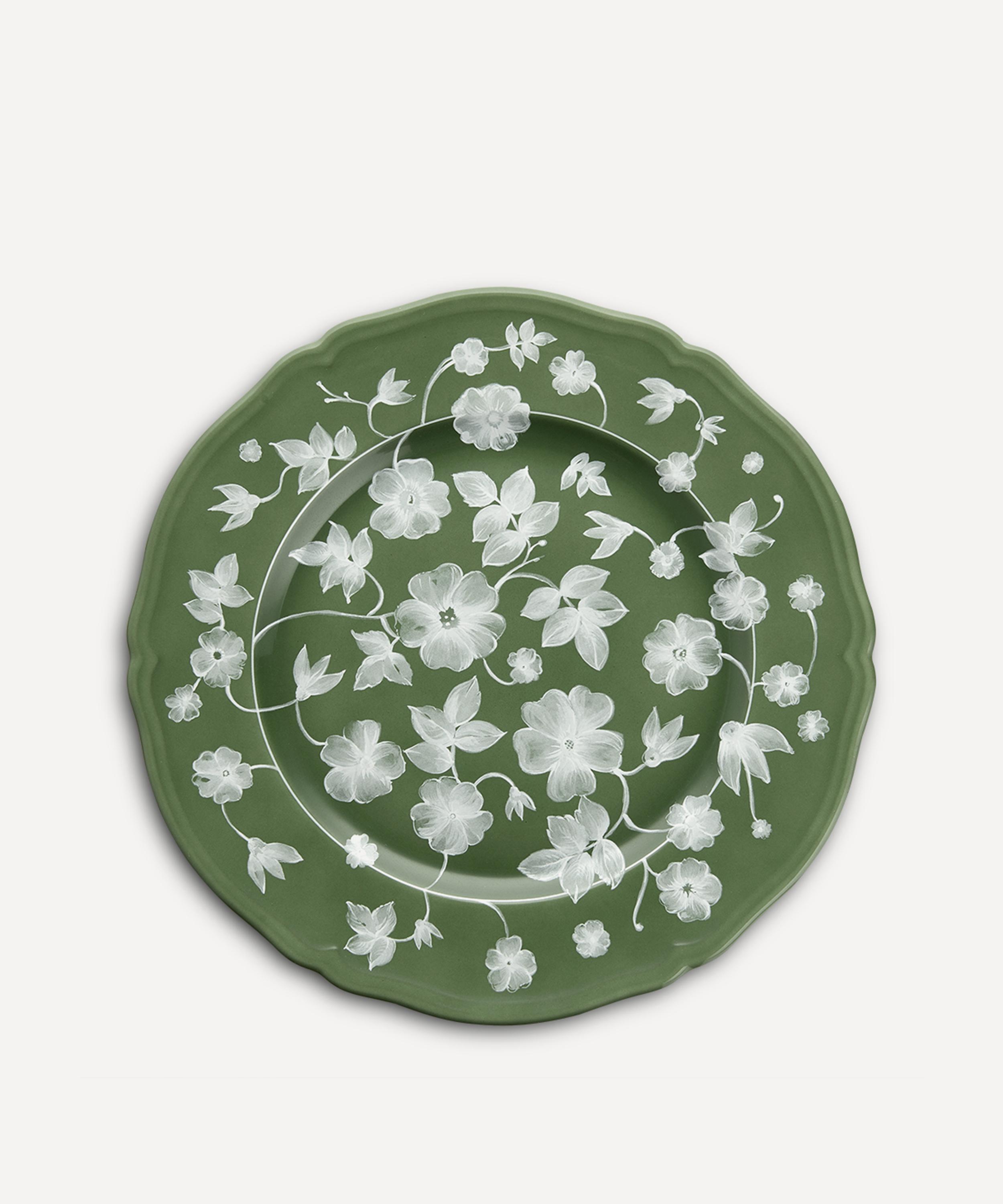 Cabana - Ginori Floral Charger Plate Green image number 0