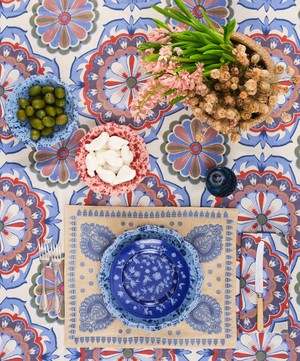 Cabana - Ginori Floral Dessert Plate Blue image number 1