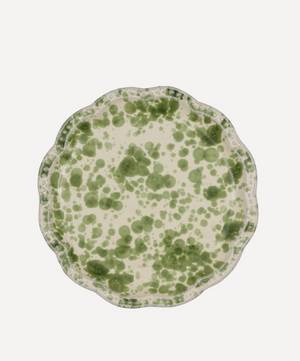 Green Speckled Dinner Plate