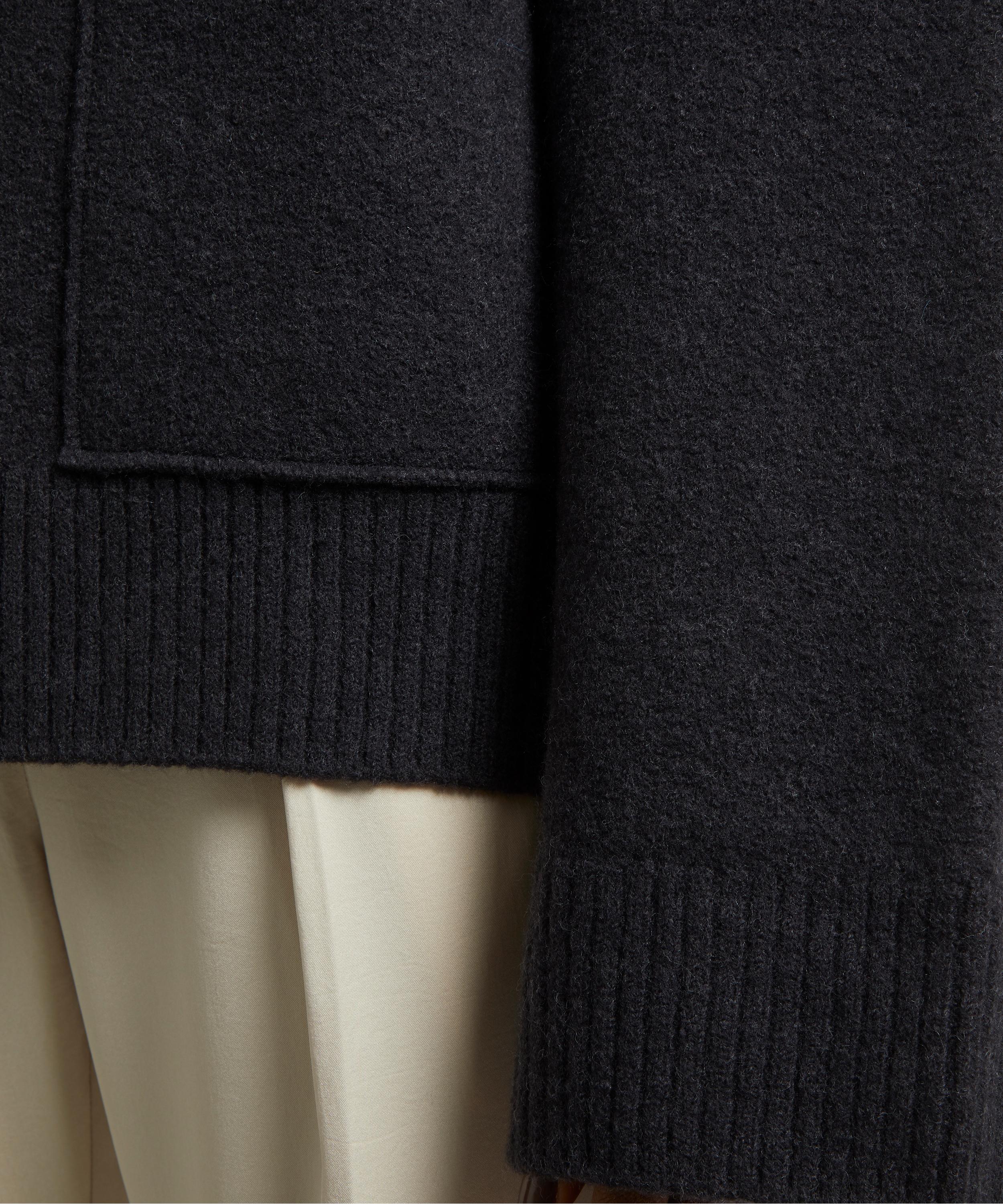 KASSL Editions - Off Shoulder Boiled Wool Coat image number 4
