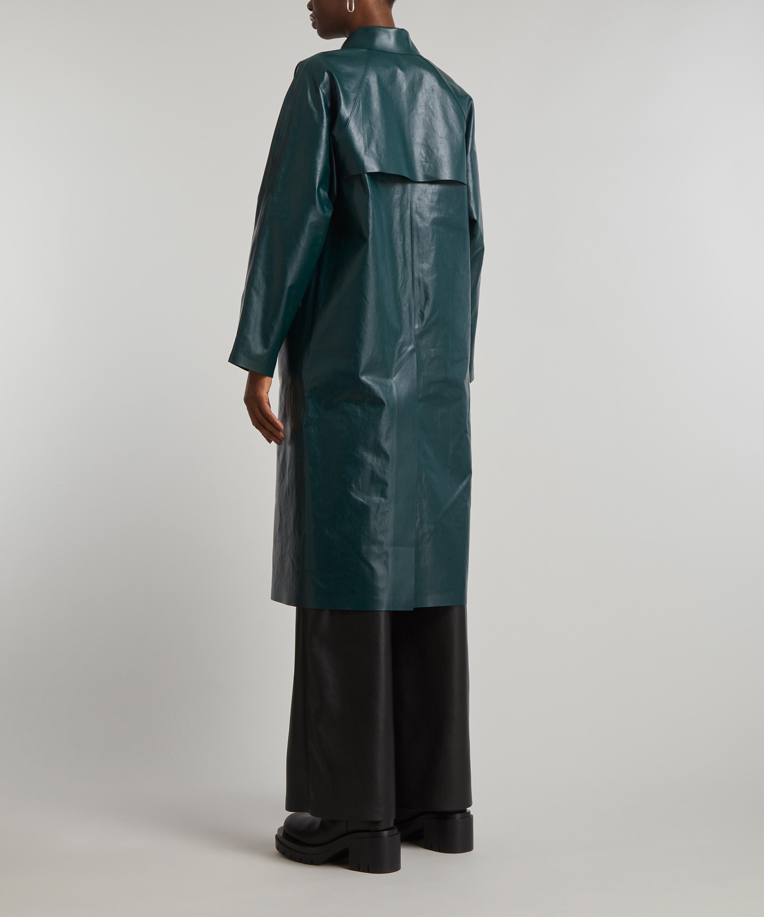 Kassl Editions Original Below Single-breasted Rubber Coat In Green