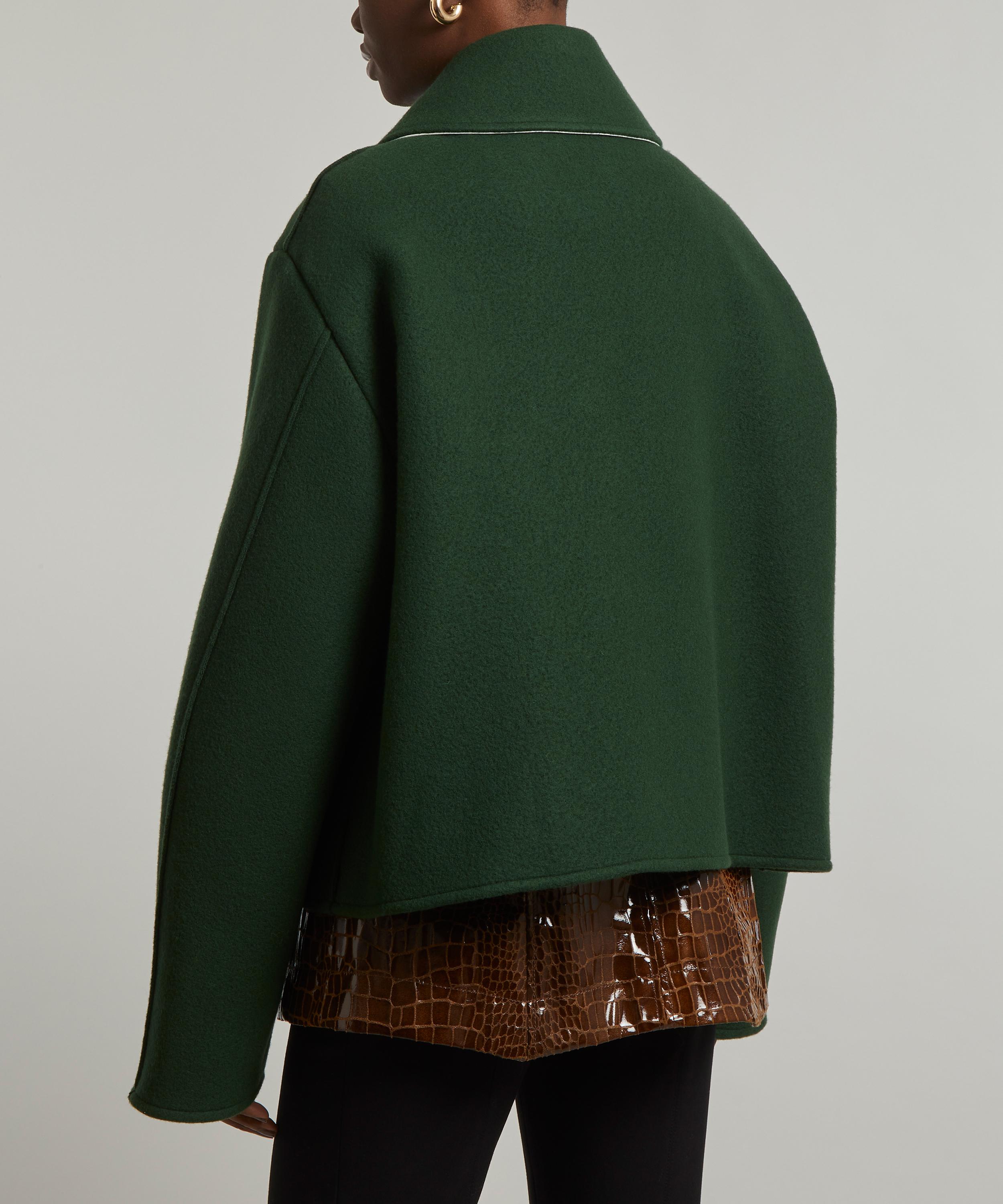 KASSL Editions - Off Shoulder Boiled Wool Coat image number 3