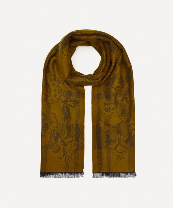 Liberty - Madeleine Check Wool-Blend Jacquard Scarf image number 0