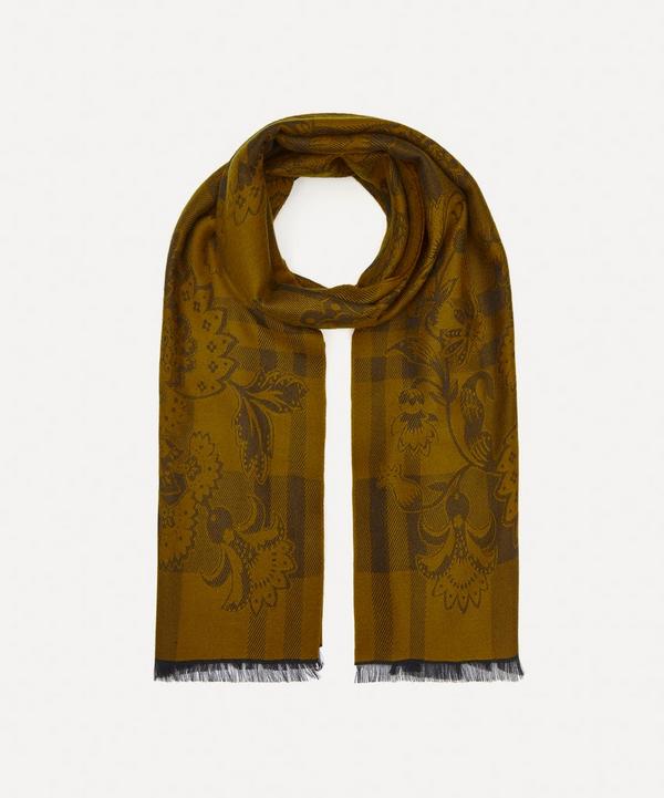 Liberty - Madeleine Check Wool-Blend Jacquard Scarf image number null