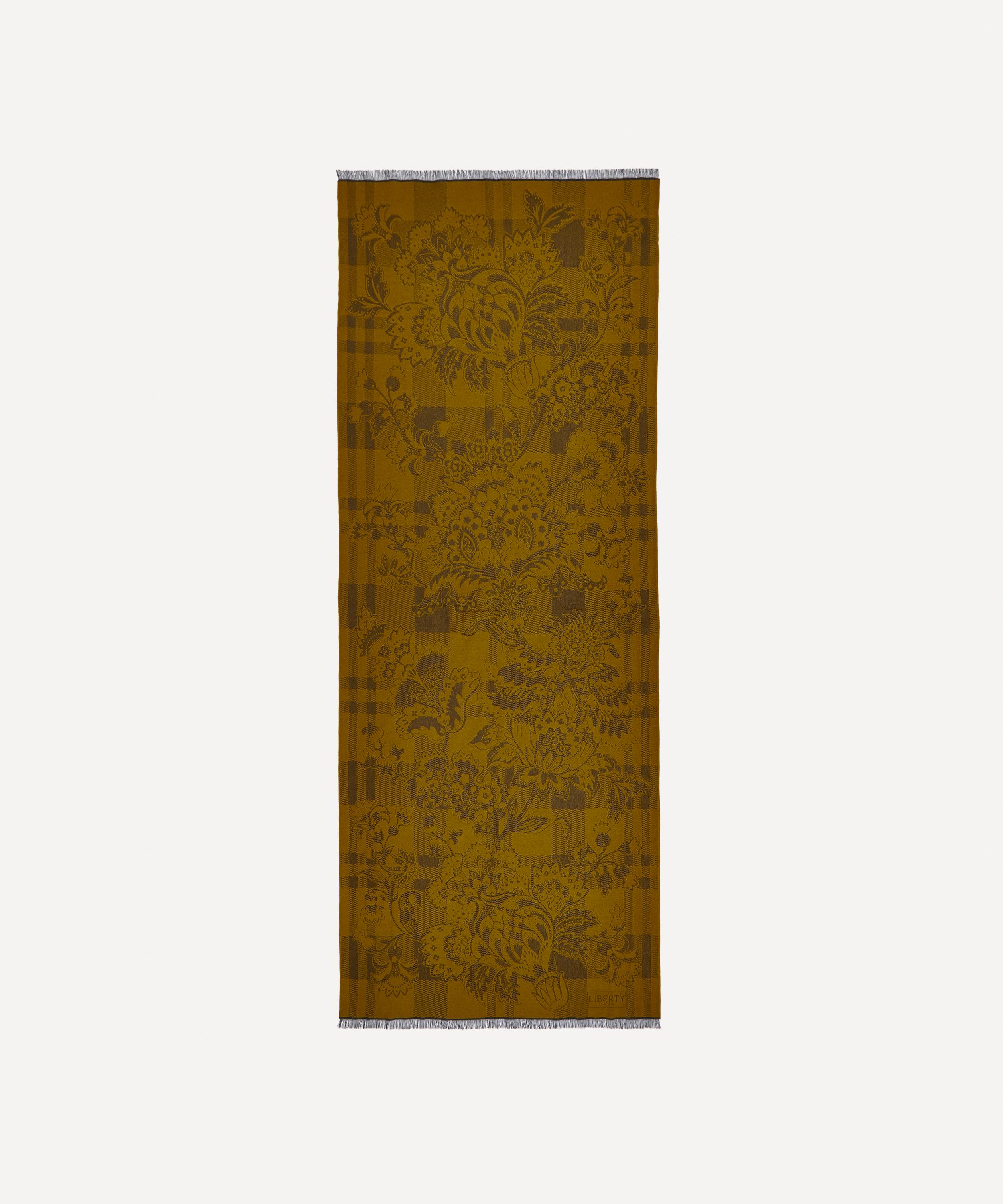 Liberty - Madeleine Check Wool-Blend Jacquard Scarf image number 2