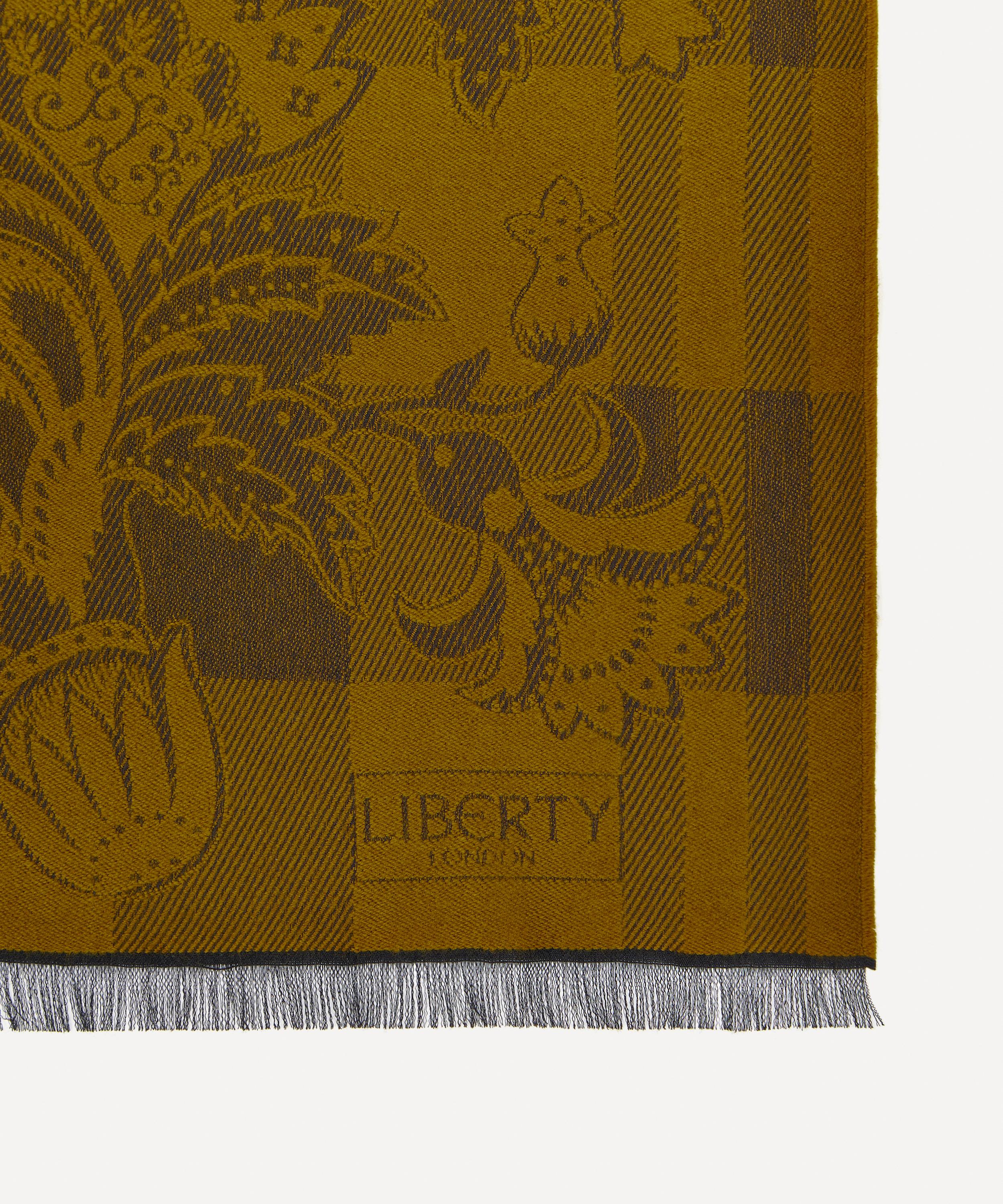 Liberty - Madeleine Check Wool-Blend Jacquard Scarf image number 3