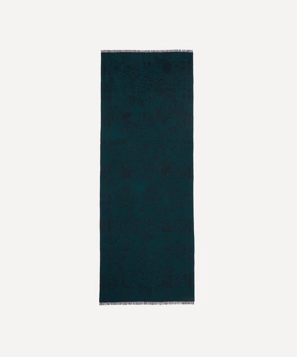 Liberty - Madeleine Check Wool-Blend Jacquard Scarf image number null