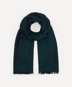 Liberty - Madeleine Check Wool-Blend Jacquard Scarf image number 2