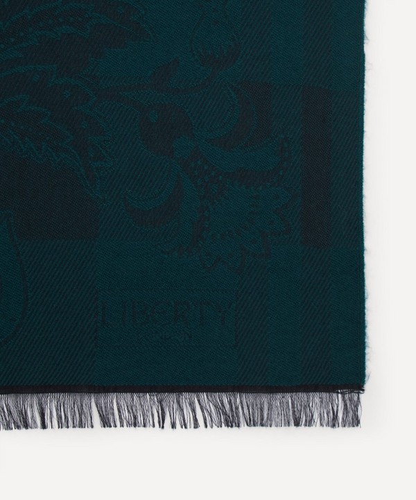 Liberty - Madeleine Check Wool-Blend Jacquard Scarf image number 3
