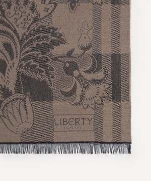 Liberty - Madeleine Check Wool-Blend Jacquard Scarf image number 3