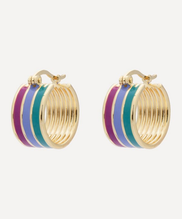 Anna + Nina - x Liberty Gold-Plated Ribbon Ring Hoop Earrings image number 0