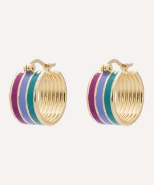 x Liberty Gold-Plated Ribbon Ring Hoop Earrings