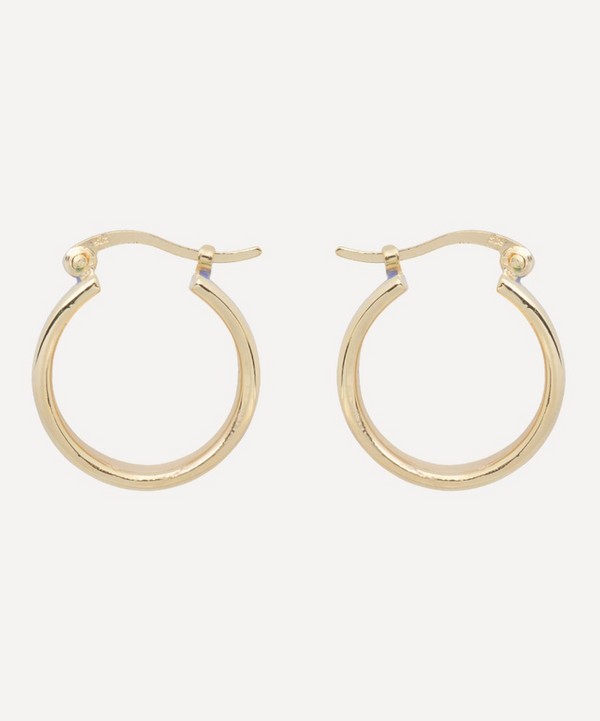 Anna + Nina - x Liberty Gold-Plated Ribbon Ring Hoop Earrings image number 2