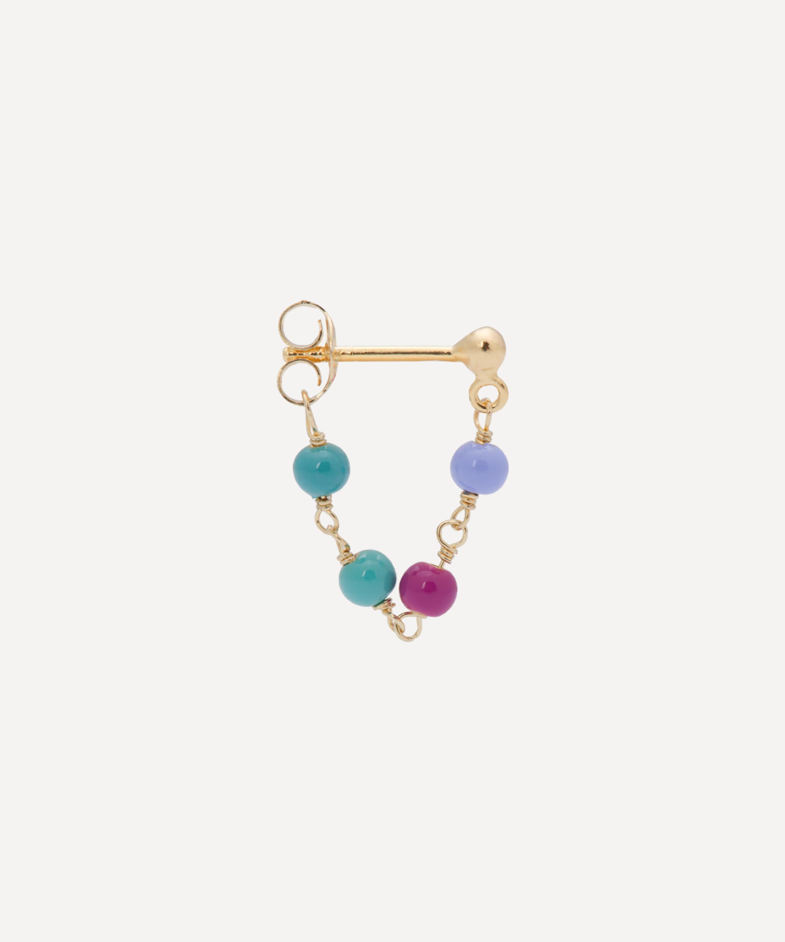 Anna + Nina - x Liberty Gold-Plated Single Candy Chain Earring image number 0