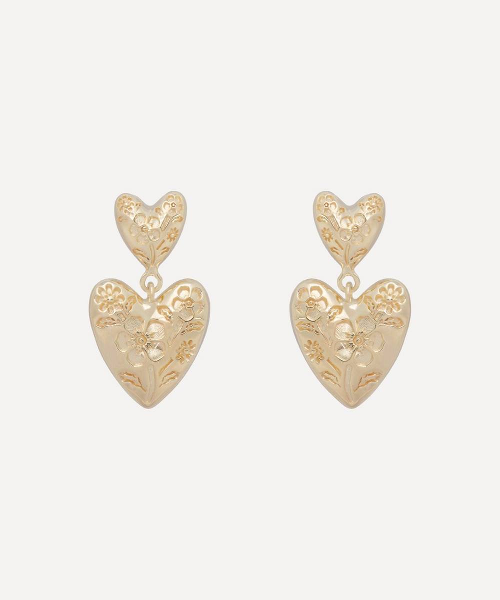 Anna + Nina - x Liberty Gold-Plated Flower of Love Stud Earrings