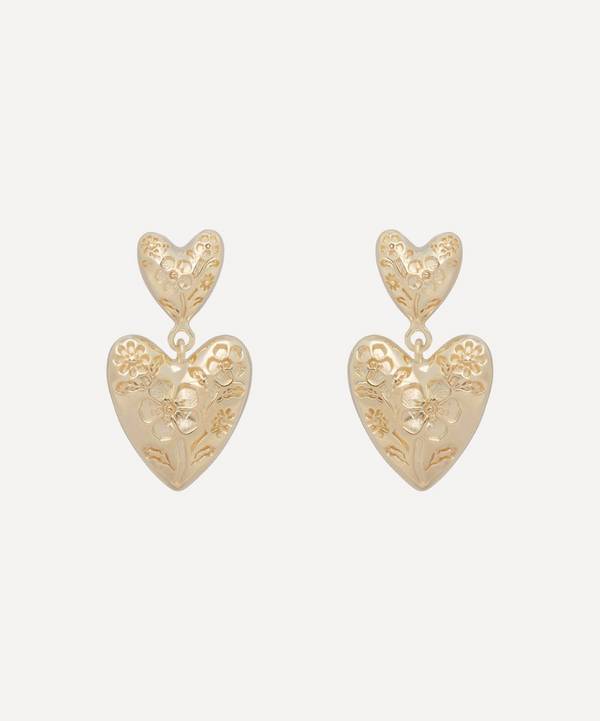 Anna + Nina - x Liberty Gold-Plated Flower of Love Stud Earrings image number 0