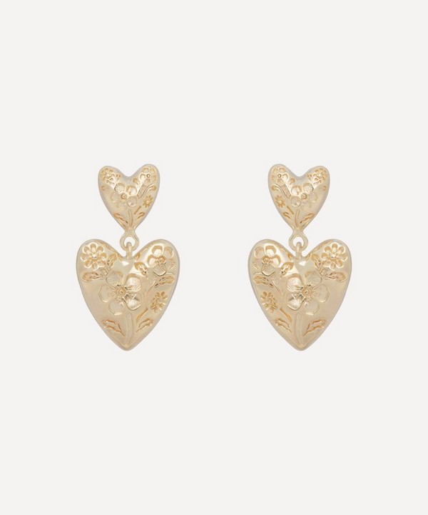 Anna + Nina - x Liberty Gold-Plated Flower of Love Stud Earrings image number null