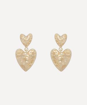 x Liberty Gold-Plated Flower of Love Stud Earrings