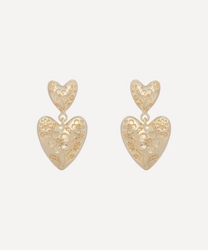 Anna + Nina - x Liberty Gold-Plated Flower of Love Stud Earrings image number 0