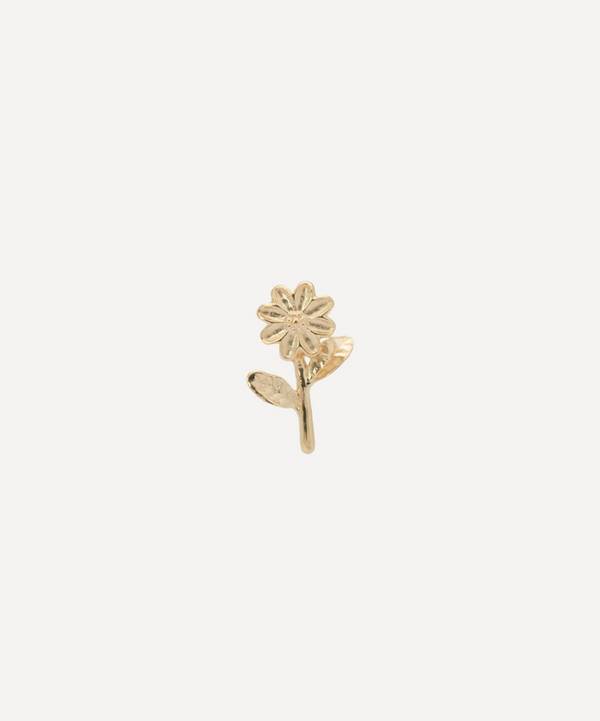 Anna + Nina - x Liberty 14ct Gold Single Daisy In Bloom Stud Earring image number 0